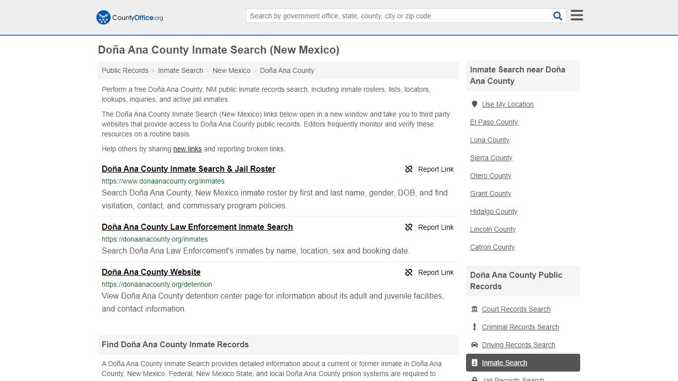 Inmate Search - Doña Ana County, NM (Inmate Rosters ...
